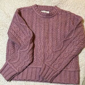 Lucky Brand Cable Knit Sweater in Gorgeous Light Purple